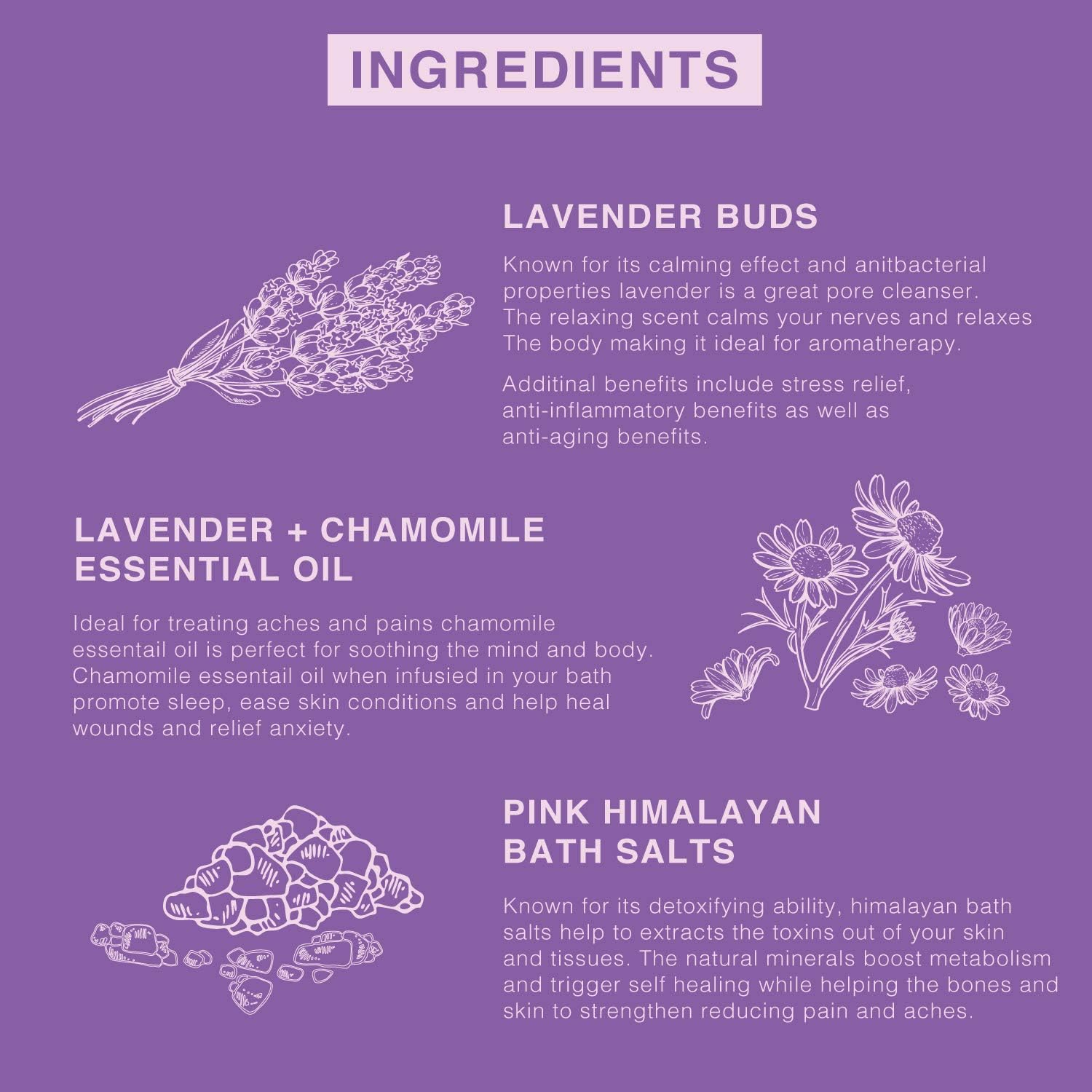 Pink Himalayan Bath Salt with Lavender - 100% Natural Aromatherapy and Relaxation - Lavender Grapefruit Essential Oil Bath Salts for Women Relaxing, Natural & Cleanse - Image 5