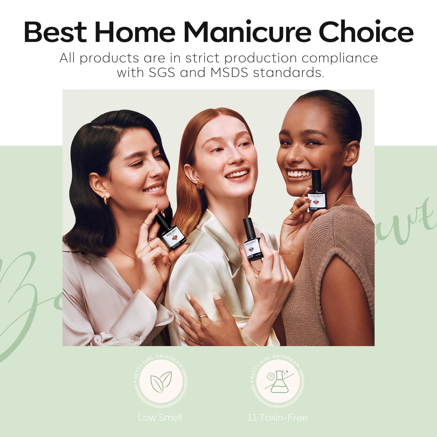 modelones Green Gel Nail Polish, 15 ML Sage Green Spring Summer Color Pastel Gel Polish Soak Off Led Nail Art Gel Manicure Salon DIY Gifts for Women - Image 7