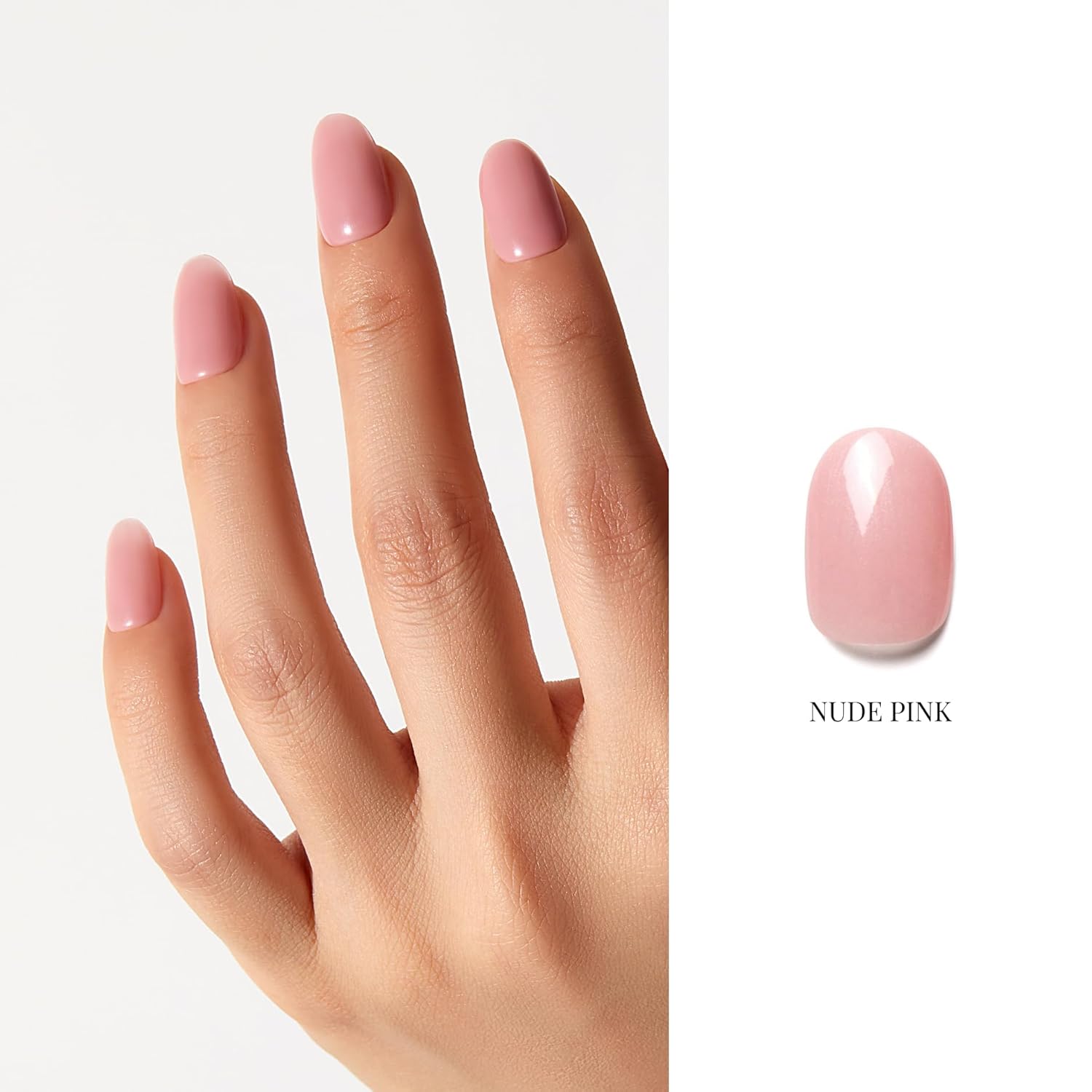NAILOG Gel Nail Polish Set - 4 Colors Top Coat Color Gel Base 3-In-1 Soak Off UV Gel Polish Kit for Home DIY & Birthday Gifts for Women | Nude Sienna, Nude Rose, Nude Pink, Silver Flakie Pink - Image 5