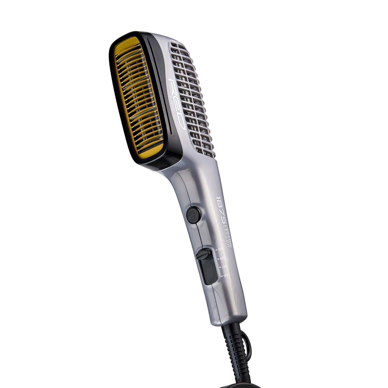 RED by KISS 1875 Ceramic Ionic Hair Styler with Detangler Pik, Professional Quick Blow Dry Comb, 4 Heat/Speed Settings, Cool Shot Button, Ideal for Curling & Straightening - Image 2