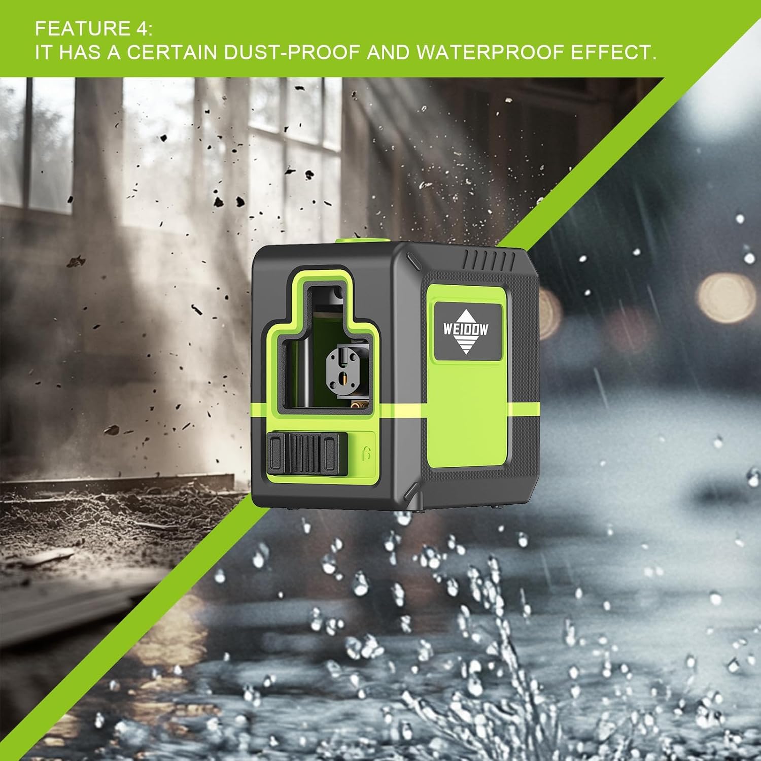 Laser Level with 1M Tripod,can be standby for 10 hours,Green Cross Line Laser with Tripod Self-Leveling, Lazer Leveler Tool for Picture Hanging laserpower - Image 5