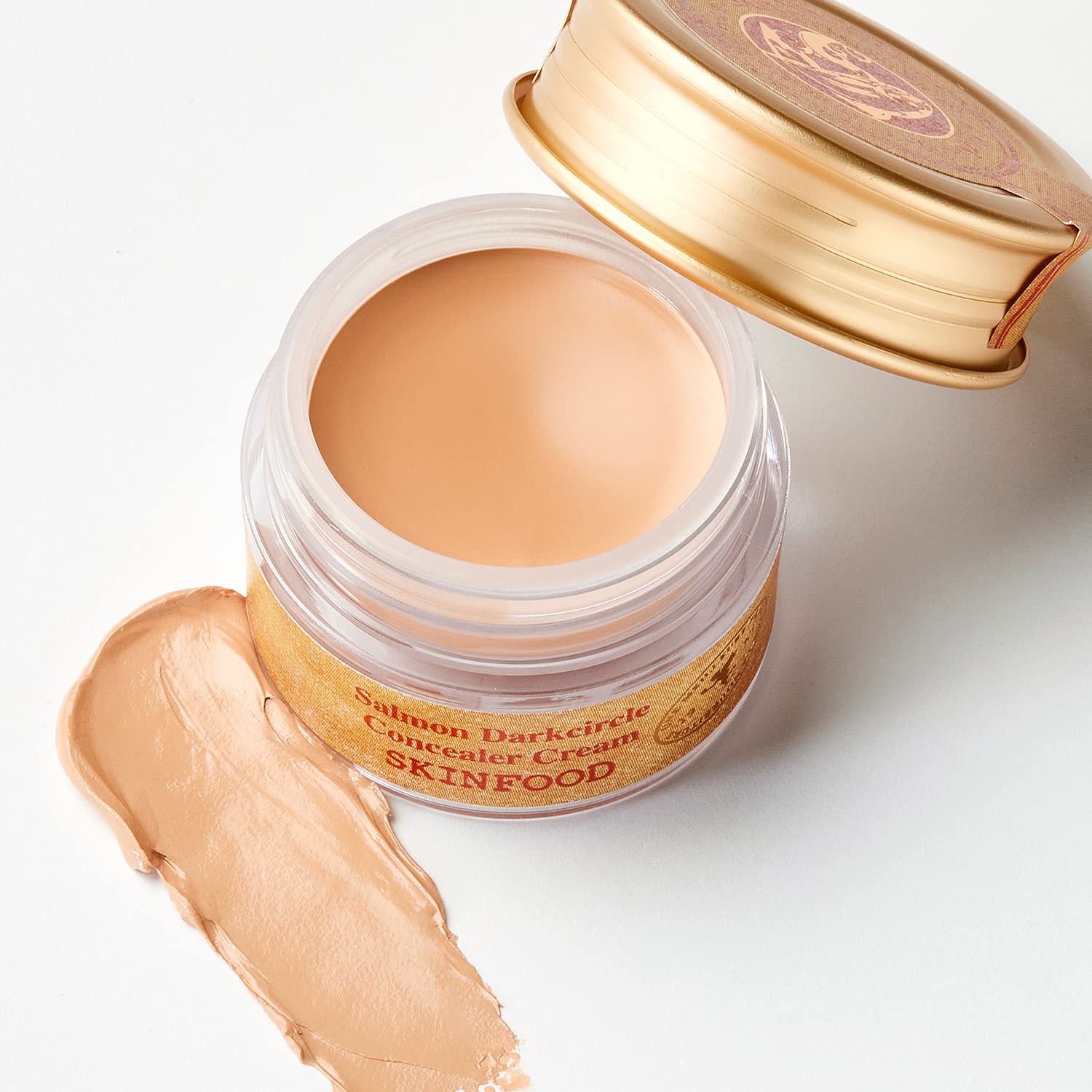 SKINFOOD Salmon Dark Circle Concealer Cream - Under Eye Concealer for Dark Spots and Wrinkles - Full Coverage - 0.35 Oz/10 g (Salmon Beige) - Image 7