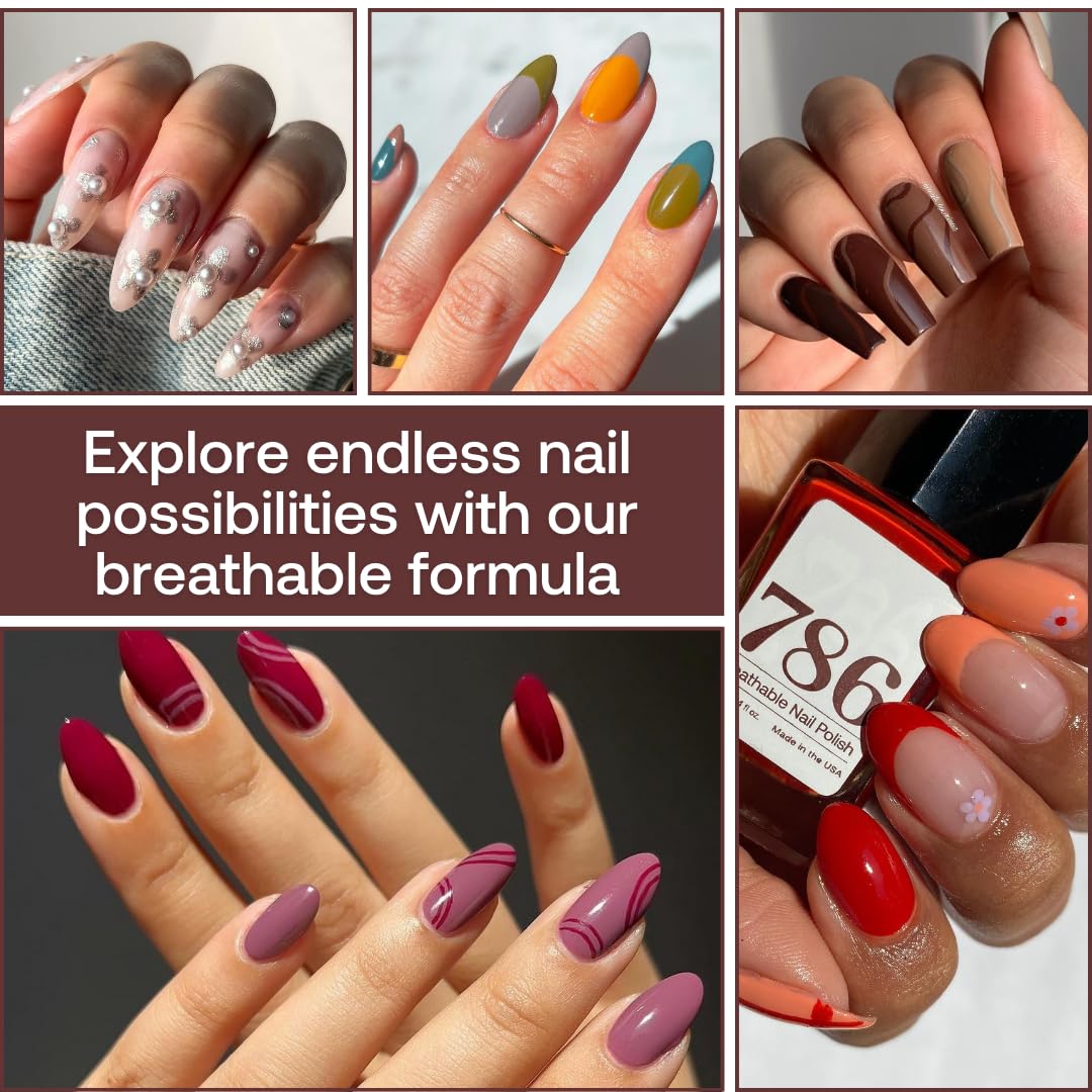 786 Cosmetics Breathable Nail Polish - Vegan Nail Polish, Cruelty-Free, Healthy, Halal Nail Polish, Fast-Drying Nail Polish (Zhangye) - Image 7