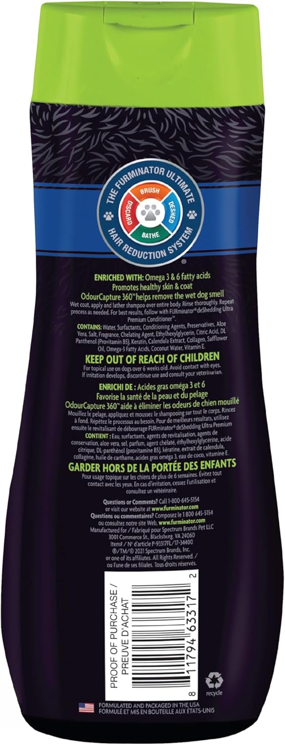 FURminator Ultra Premium deShedding Shampoo for Dogs Helps Reduce Excess Shedding, 16 oz - Image 2