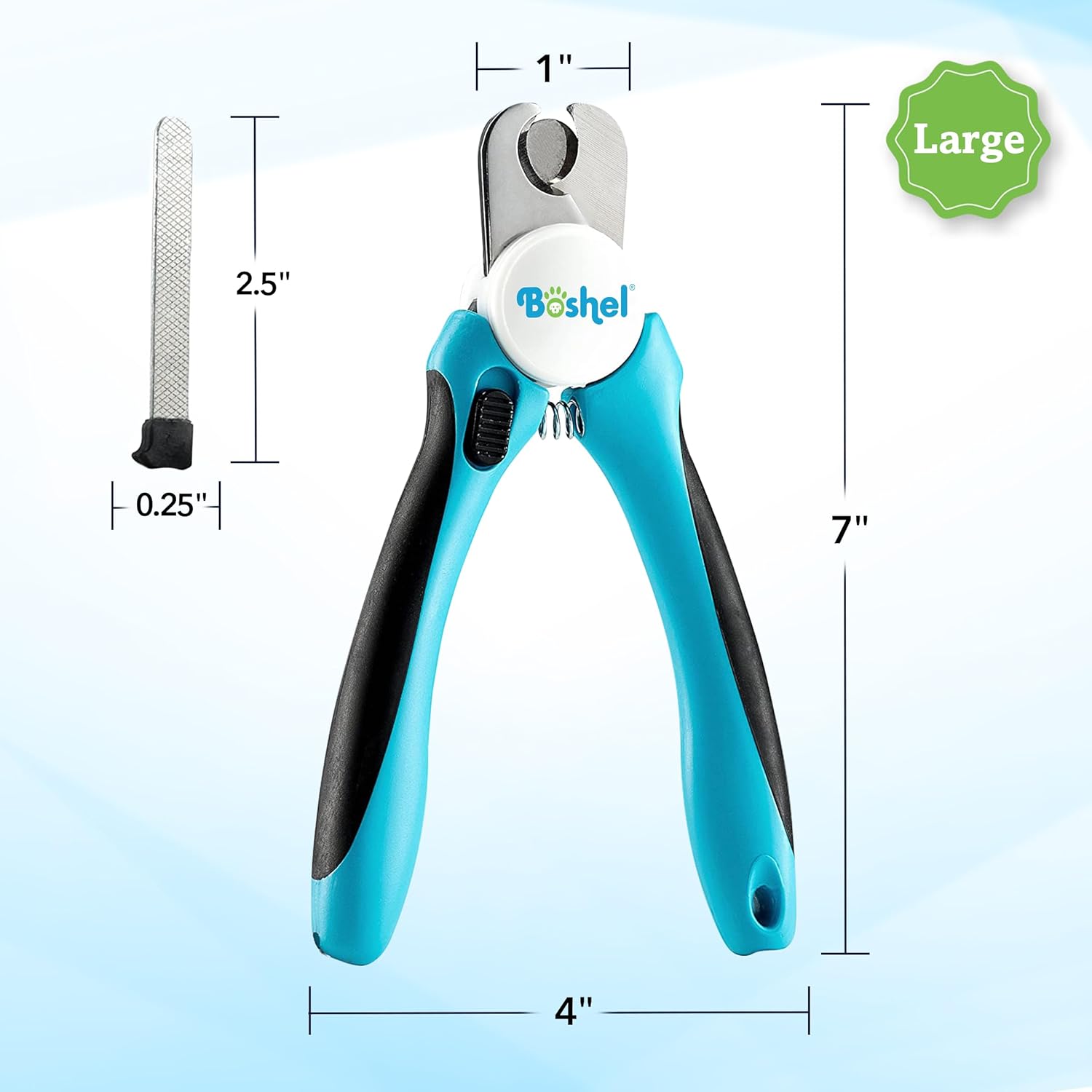 Dog Nail Clippers and Trimmer by Boshel - with Safety Guard to Avoid Over-Cutting Nails & Free Nail File - Razor Sharp Blades - Sturdy Non Slip Handles - for Safe, Professional at Home Grooming - Image 2