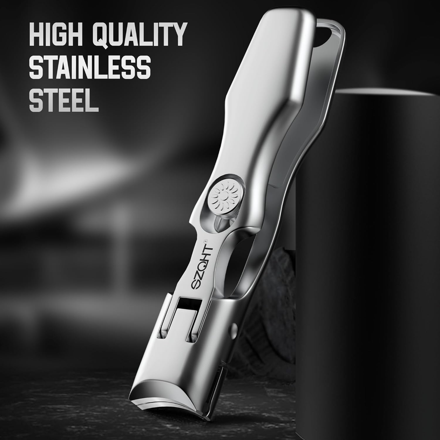No Splash Design Nail Clippers for Thick Nails,Men,Seniors,Elder,Wide Jaw Opening Nail Cutter,SZQHT–Your Ultimate Grooming Solution for Thick Toenails Toenail Clippers and Stainless Steel Nail Files - Image 3