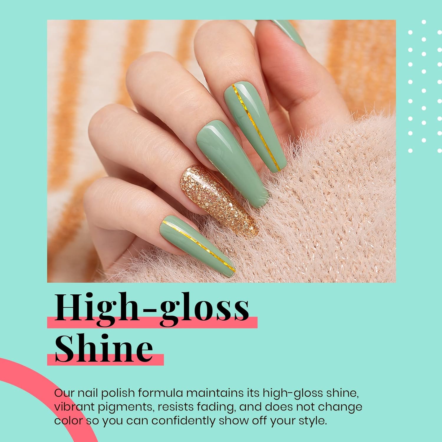 Beetles Green Gel Nail Polish Emerald Olive Sage Green Eucalyptus Gel Polish 15ml Soak Off U V LED Nail Lamp Nail Art Manicure Salon DIY Home for Women - Image 6