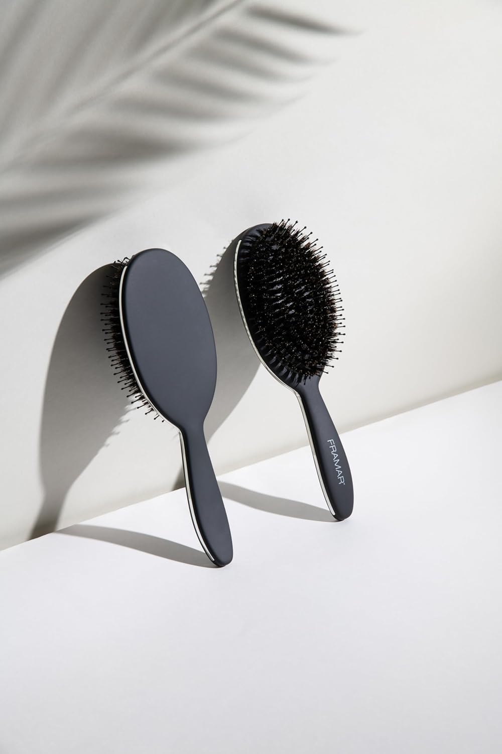 FRAMAR Soft Boar Bristle Hair Brush For Women – Boars Hair Brush For Women, Boar Brush For Fine Hair, Hairbrush For Fine Hair, Soft Bristle Brush For Slick Back, Volume and Shine - Black - Image 6