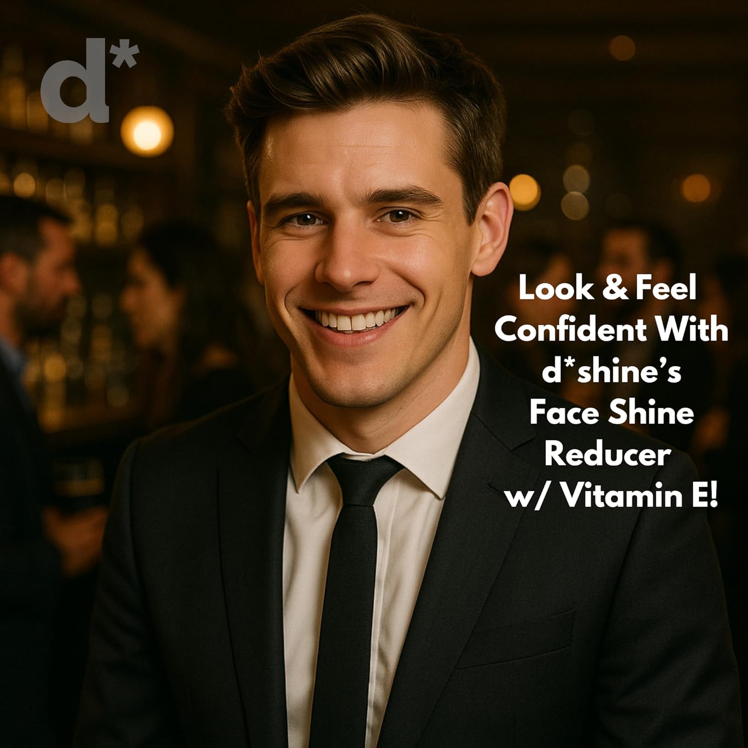 Face Shine Reducer For Men with Vitamin E - Anti Shine Mattifying Gel: Oil Control Mattifier - Absorbs Oil - Shine Free Face Oil Reducer - Matte Lotion - Image 3