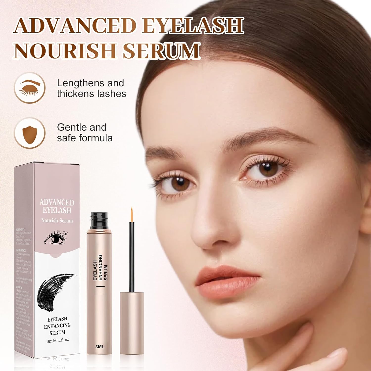 Aloria Eyelash Growth Serum, Eyelash Thickening and Volumising Serum, Natural Curling, Eye Lash Conditioner For Longer Lashes (1pc) - Image 2