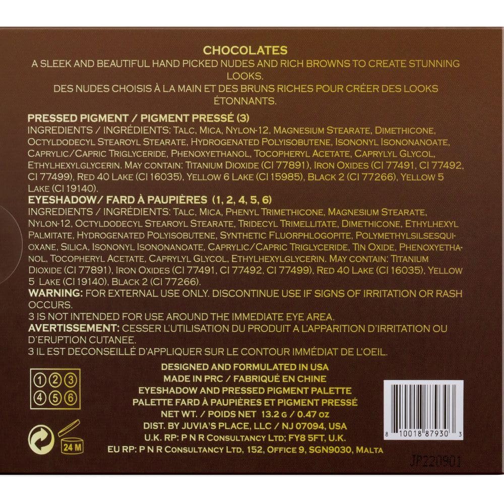 Juvia's Place Palette The Chocolates - Rich Dark Chocolate, Tan, Auburn, Shades of 6, Professional Eye Makeup, Pigmented, Makeup Palette for Eye Color & Shine - Image 7