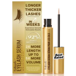 VieBeauti Premium Eyelash Growth Serum: Lash Enhancing Serum with Advanced Formula to Boost Longer Fuller and Thicker Looking Lashes - Vegan & Cruelty-Free for Sensitive Eyes 3mL 3-Month Supply
