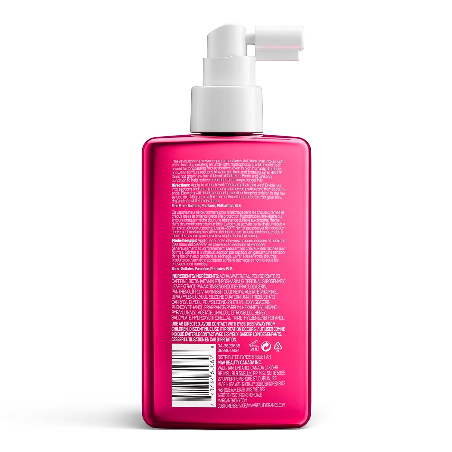 Marc Anthony Anti-Frizz Shield Ultimate Blowout Spray, Grow Long - Smooth, Shiny Hair in High Humidity - Heat Protectant - 6.7 oz - Image 2