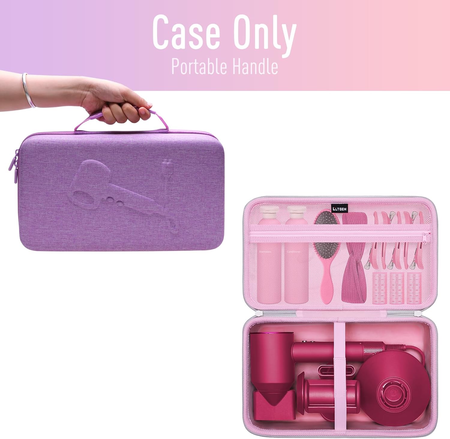 Hair Dryer Case Compatible with Dyson Supersonic Hair Dryer, Laifen SE/SE Lite, Slopehill 1902, Cosy Companions ZCY883, ANNE BETTY Blow Dryer Cases, Blow Dryer Storage Cases, Black(Case Only) - Image 2