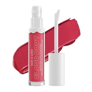 wet n wild Lip Cream Cloud Pout Marshmallow Matte Liquid Lipstick | Lip Mousse | Hot Pink Red Fluff You | Marshmallow Flavored