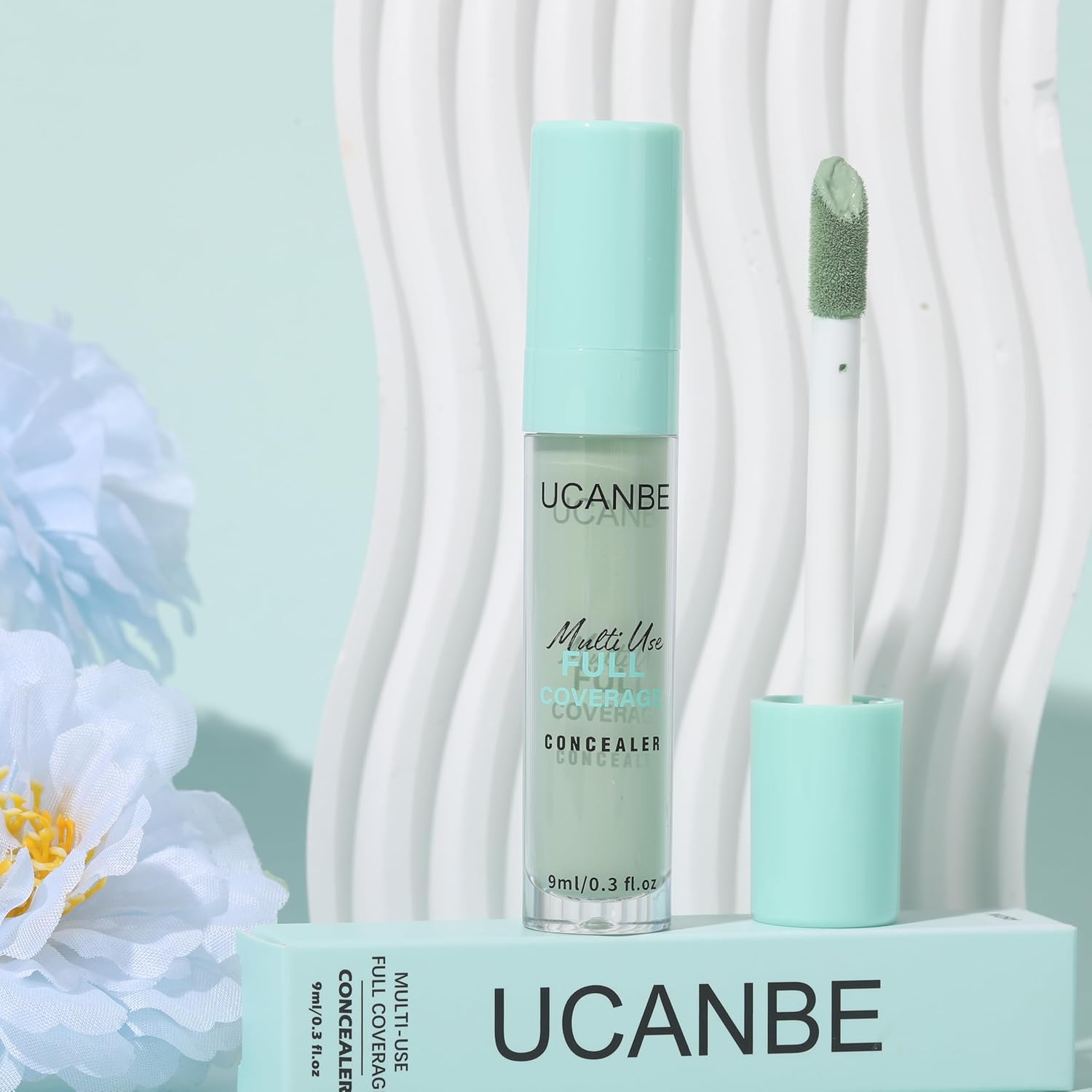 UCANBE Liquid Concealer Stick, Conceals, Covers, Highlights, Medium to Full Coverage Hydrating Color Corrector Face Makeup for Under Eye Dark Circles, Redness, Dullness, Fine Lines - Green - Image 7