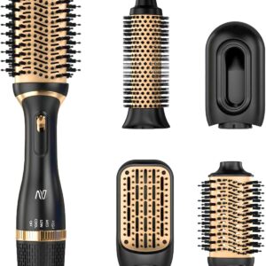 Hair Dryer Brush, Multifunctional Hot Air Brush with Adjustable Heat Settings for Different Hair Types, Negative Ion Technology & Quick Drying