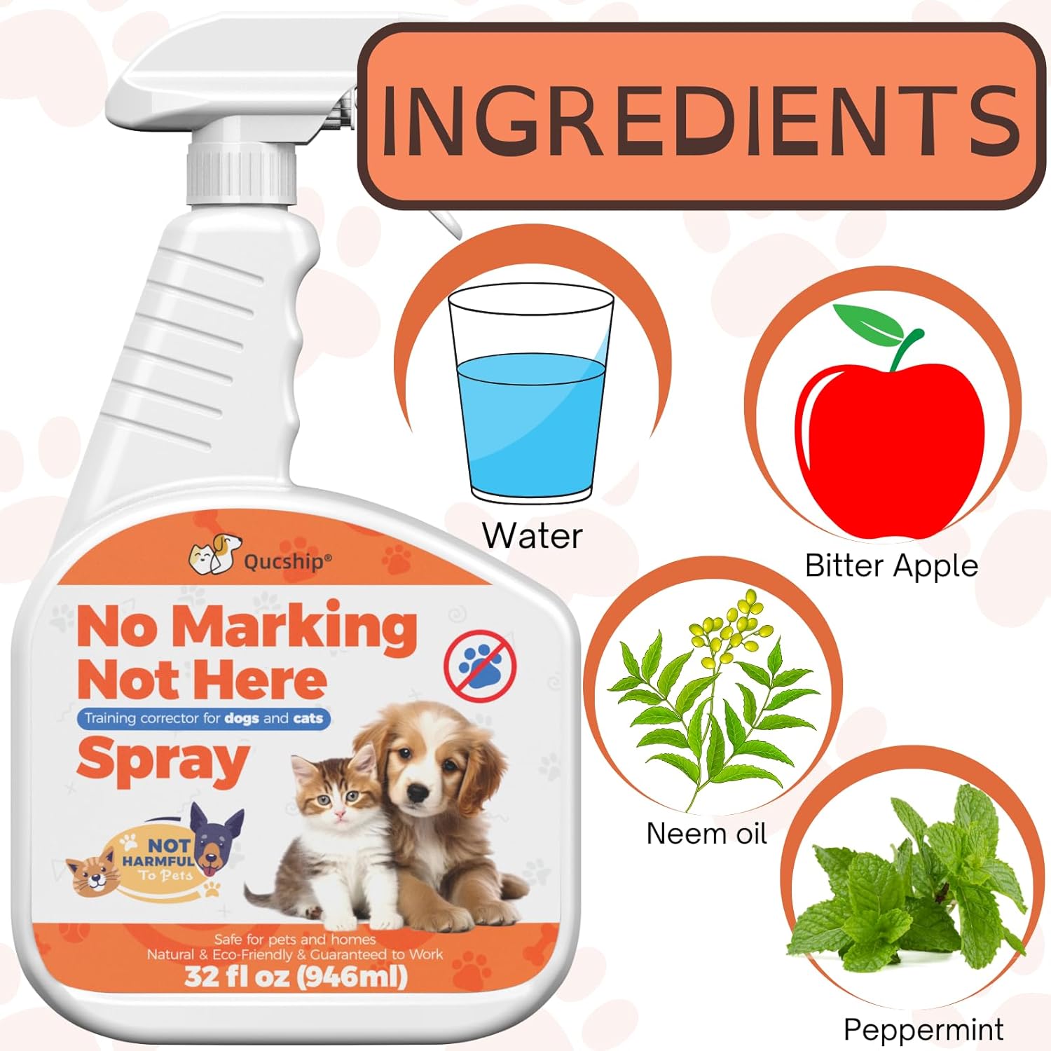 Qucship Safe and Effective Dog Stay Away Spray for Indoor Training - Eeay to use-32oz - Image 6