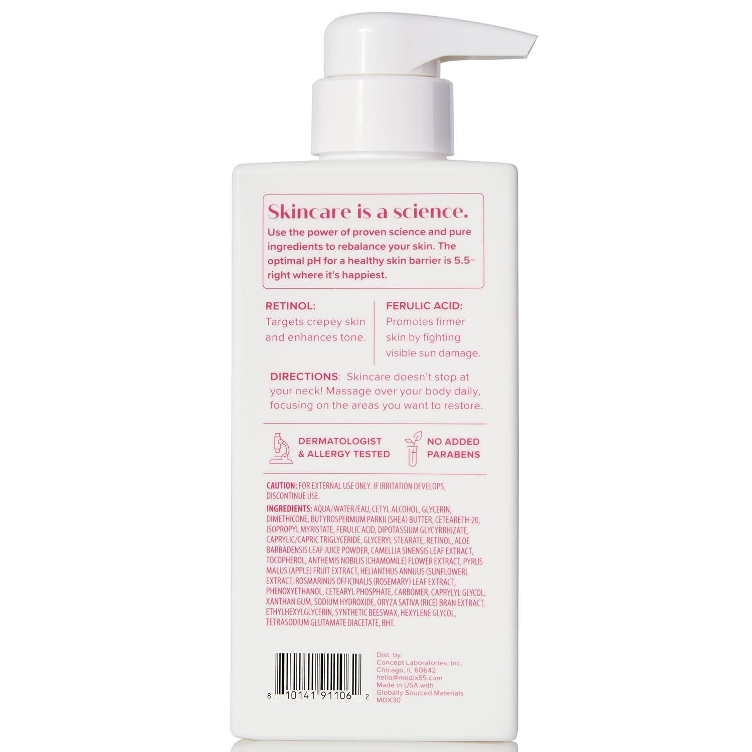 MEDIX Fragrance Free Retinol Body Lotion Crepey Skin Care Treatment | Firming Body & Face Moisturizer | Anti Aging Retinol Cream For Face Targets Look Of Crepe Skin & Wrinkles, 15 Fl Oz - Image 8