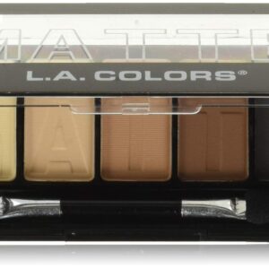 L.A. COLORS 5 Color Matte Eyeshadow Palette, Brown Tweed CEM472