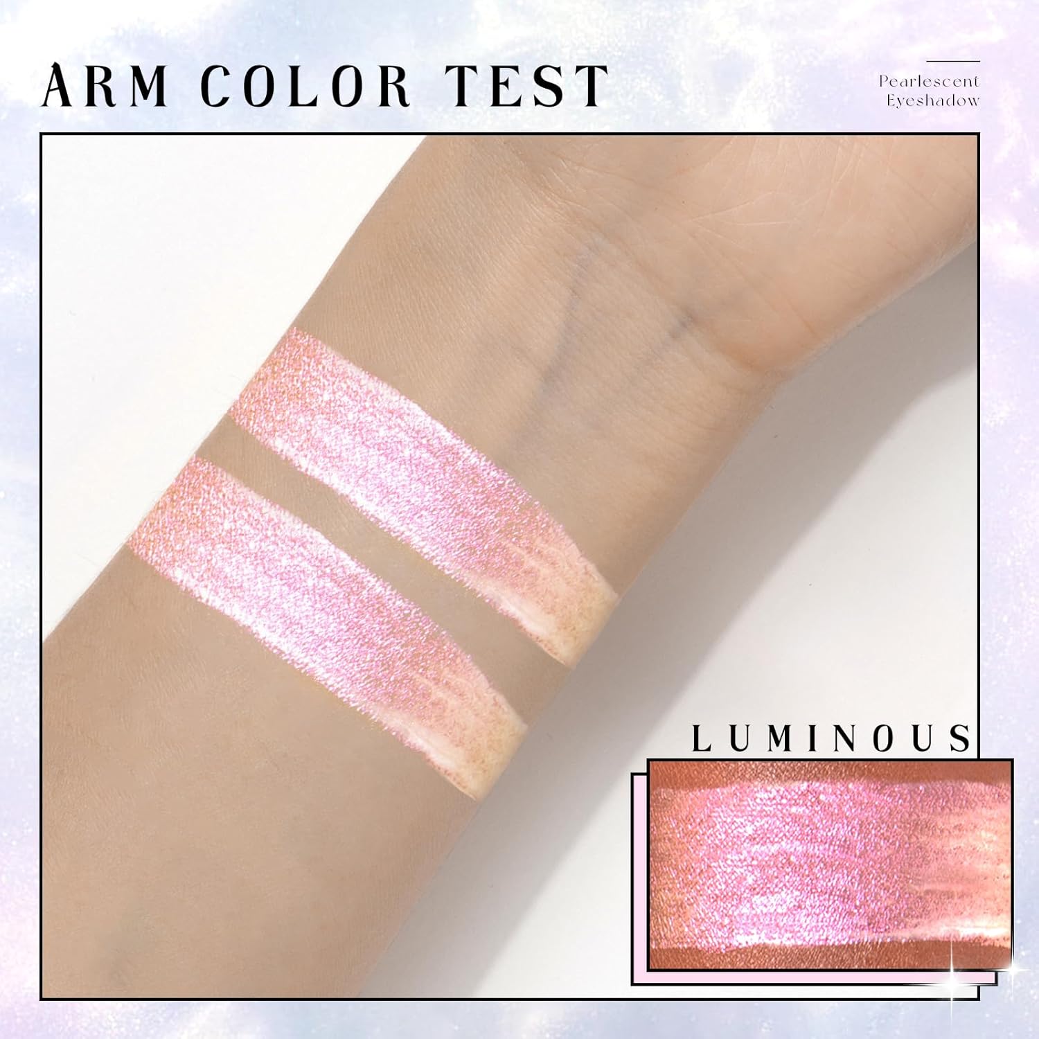 Liquid Glitter Eyeshadow, Shimmer Chameleon Holographic Metallic Multichrome Highlighter, Long Lasting Waterproof White Purple Eye look, Sparkling Quick Dry Face Eye pigmented Makeup 04 - Image 5