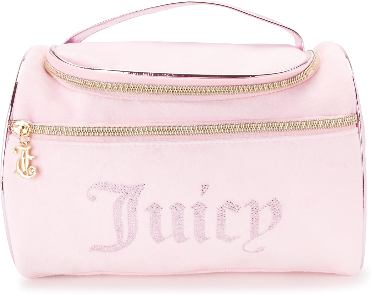 Juicy Couture Women's Cosmetics Bag - Hanging Travel Makeup and Toiletries Small Duffel Bag, Pink - Image 4