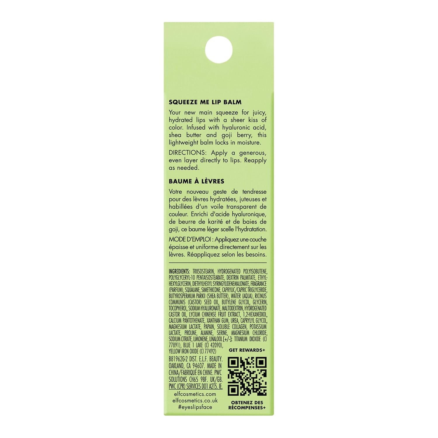 e.l.f. Squeeze Me Lip Balm, Moisturizing Lip Balm For A Sheer Tint Of Color, Infused With Hyaluronic Acid, Vegan & Cruelty-free, Honeydew - Image 6