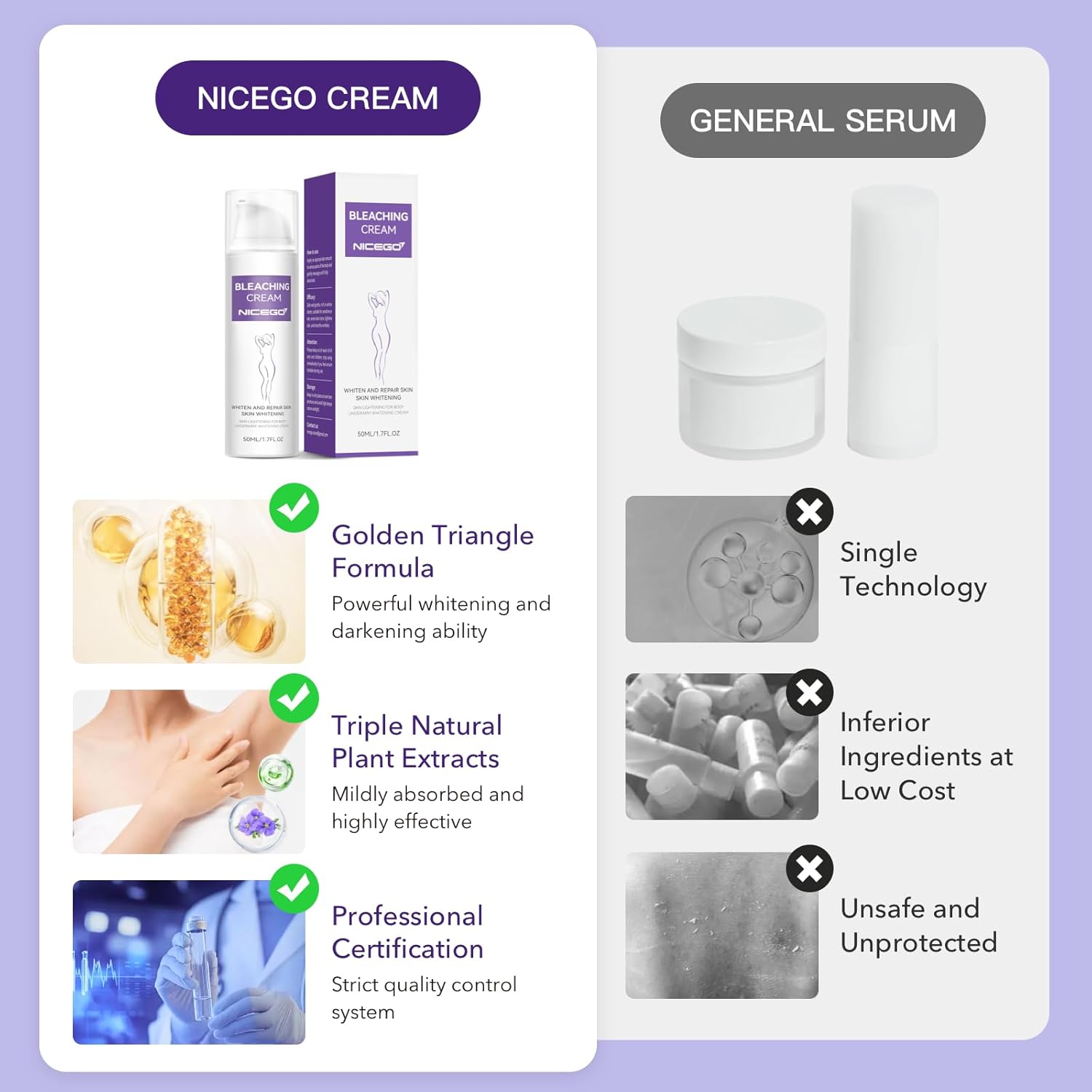 Skin Bleaching Cream for Women - Intimate Skin Care Lightening Cream for Intimate Areas, Private Parts, Underarms, Knees, Elbows, Inner Thighs, Bikini Areas–Dark Spot Remover for Face–1.7 Fl Oz - Image 7
