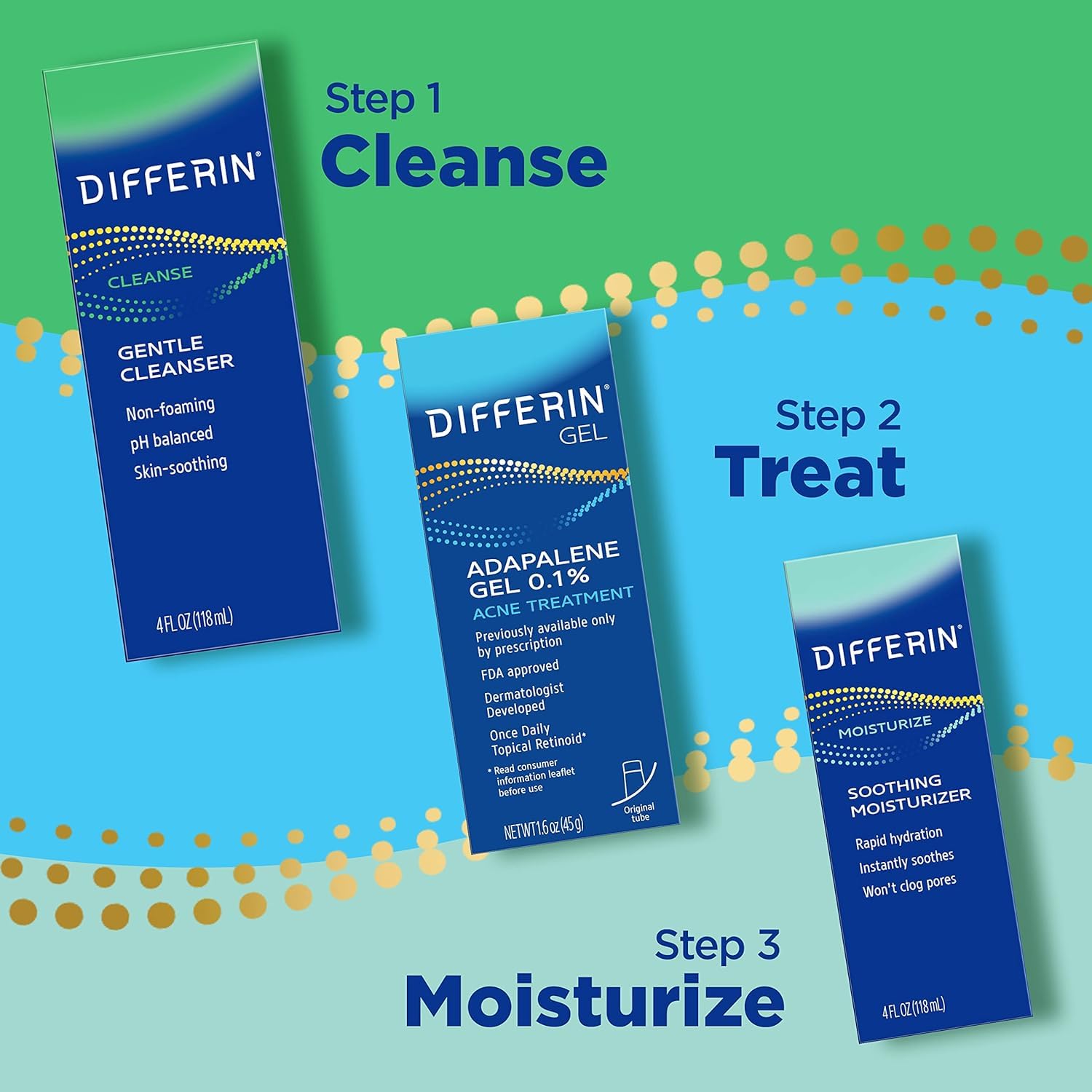 Differin Face Moisturizer, Soothing Lotion for Face and Body, Gentle Skin Care for Acne Prone Sensitive Skin, 4 oz (Packaging May Vary) - Image 7