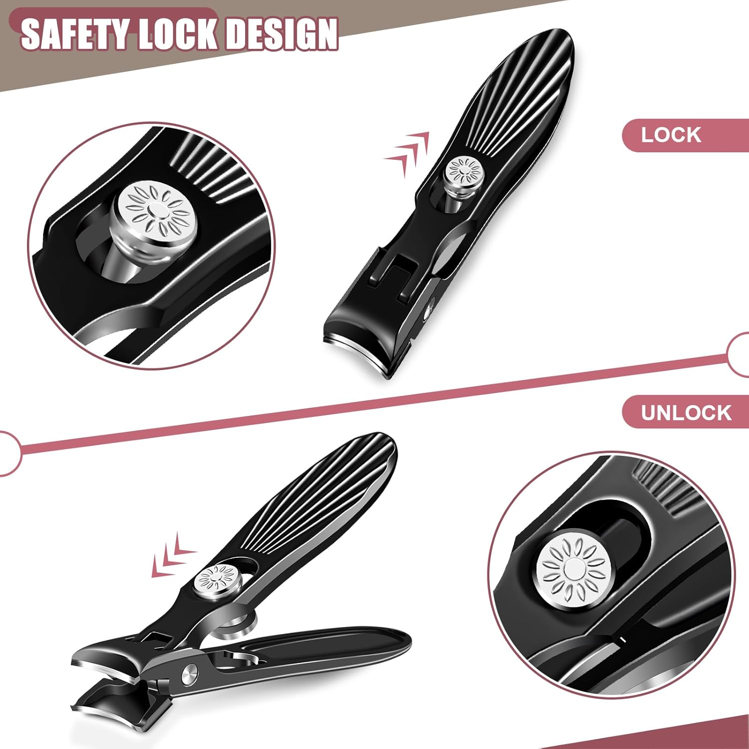 Nail Clippers for Men Thick Nails with Catcher, Large Toenail Clippers with Wide Jaw Opening for Seniors, Heavy Duty Fingernail Clipper with Long Handle Gifts for Men Women Adult - Image 5