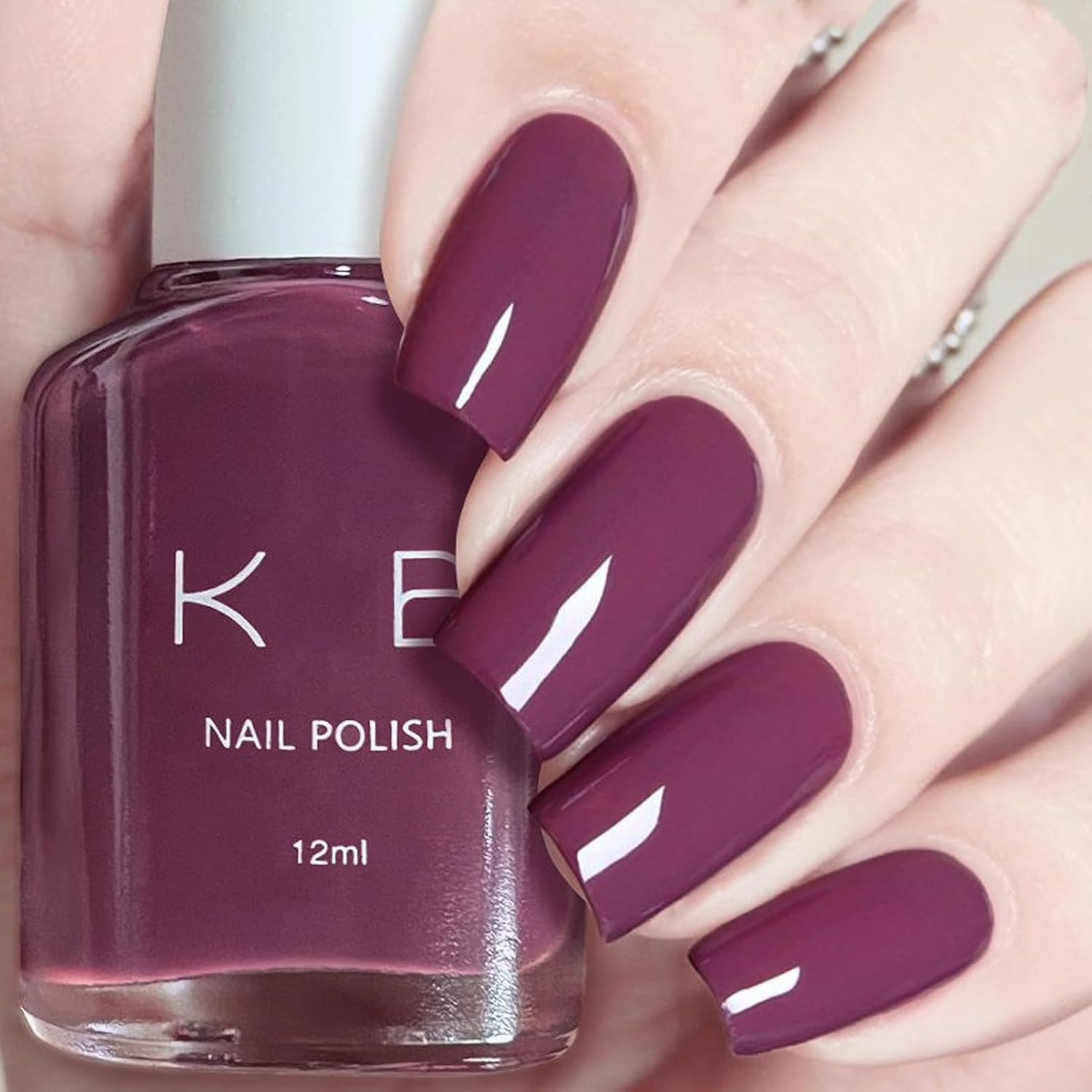 Jelly Purple Nail Polish - Quick Dry, Long Lasting Dark Purple Gel Nail Polish for Women and Girls