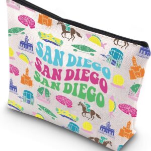 WCGXKO San Diego Gift San Diego City Gift San Diego Travel Gift San Diego Zipper Pouch Makeup Bag (San Diego)