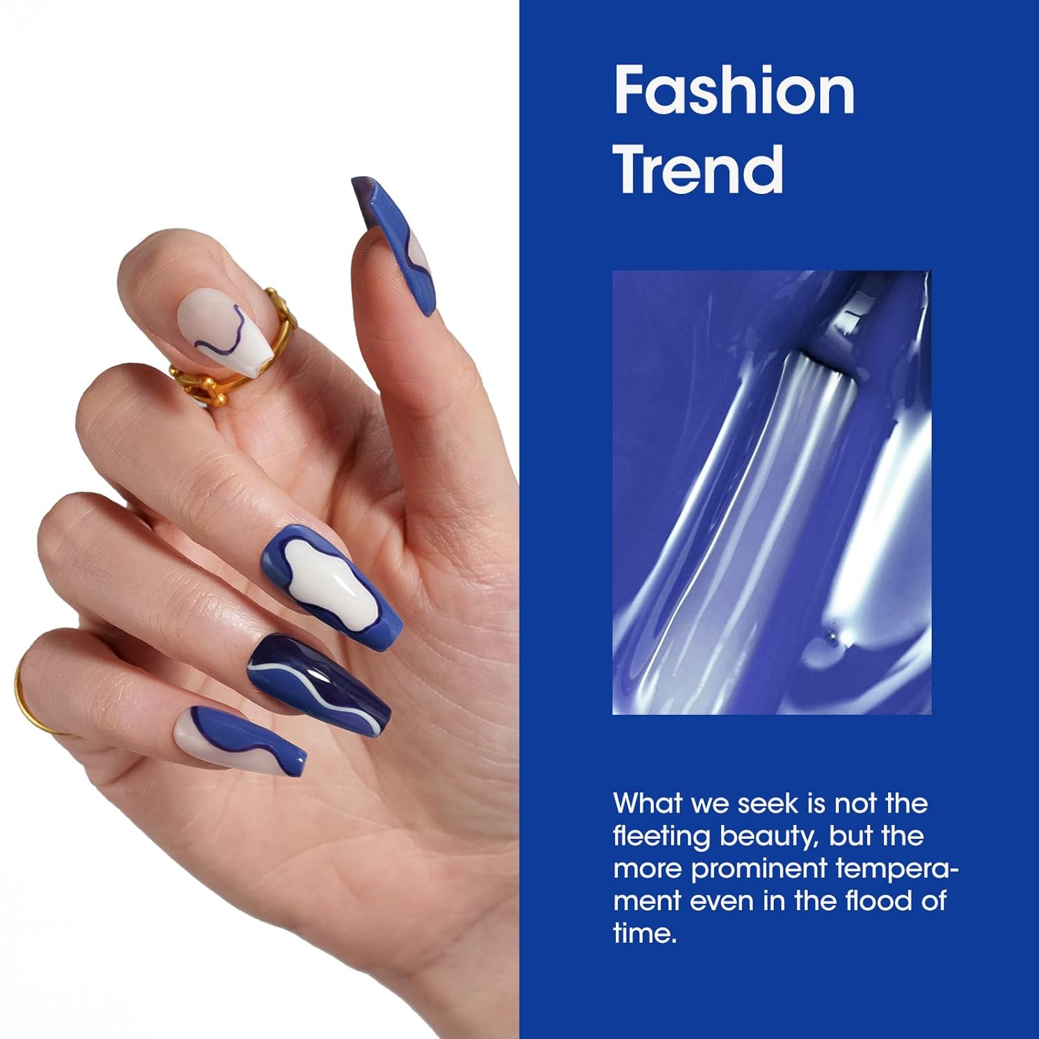 GELLEN Gel Nail Polish Set, 6 Colors Blue Gray White Gel Polish Kit Soak off LED Lamp Light Spring Summer Gel Nail Kit, Nail Art Mothers Day Gifts for Women - Image 4