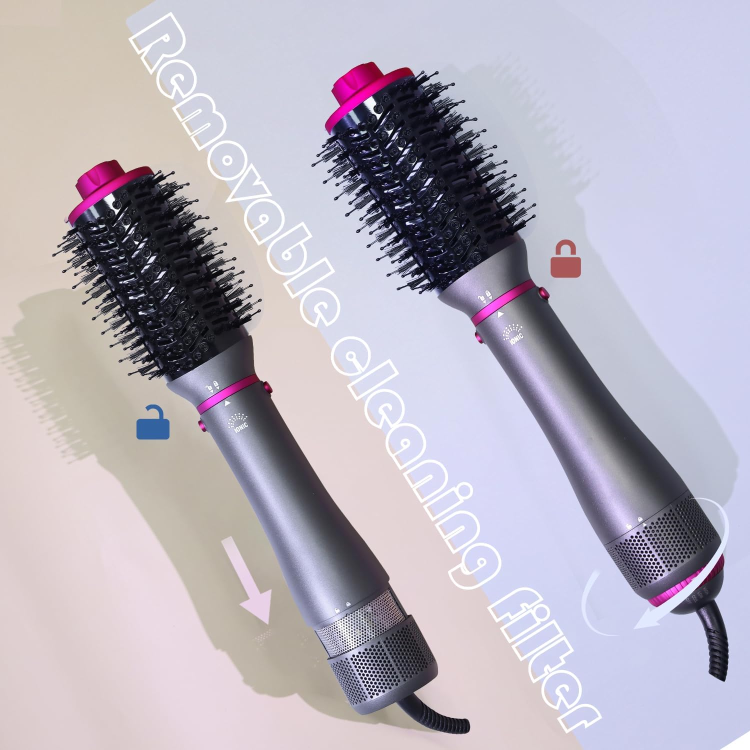 4-in-1 Hair Dryer Brush with Diffuser and Comb Attachment for Women Household Use - Image 4