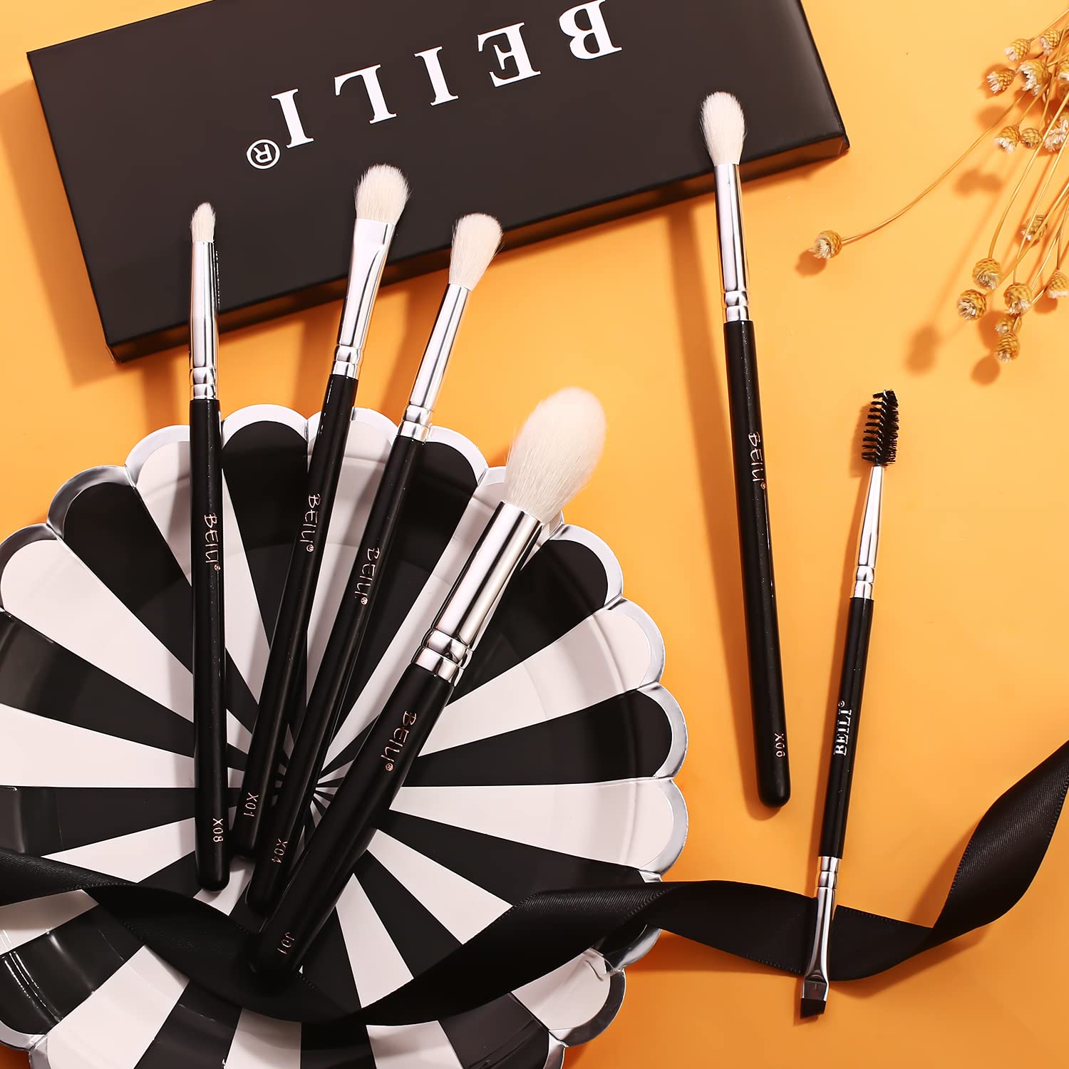 BEILI Eye Makeup Brushes 6pcs Eyeshadow Brushes Natural Goat Professional Makeup Brushes Set for Eyeshadow, Blending, Eyebrow, Highlighter - Image 6