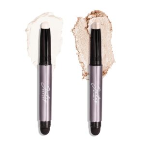 Julep Eyeshadow 101 Crème-to-Powder Eyeshadow Stick Duo, Pearl Shimmer & Snowfall Matte