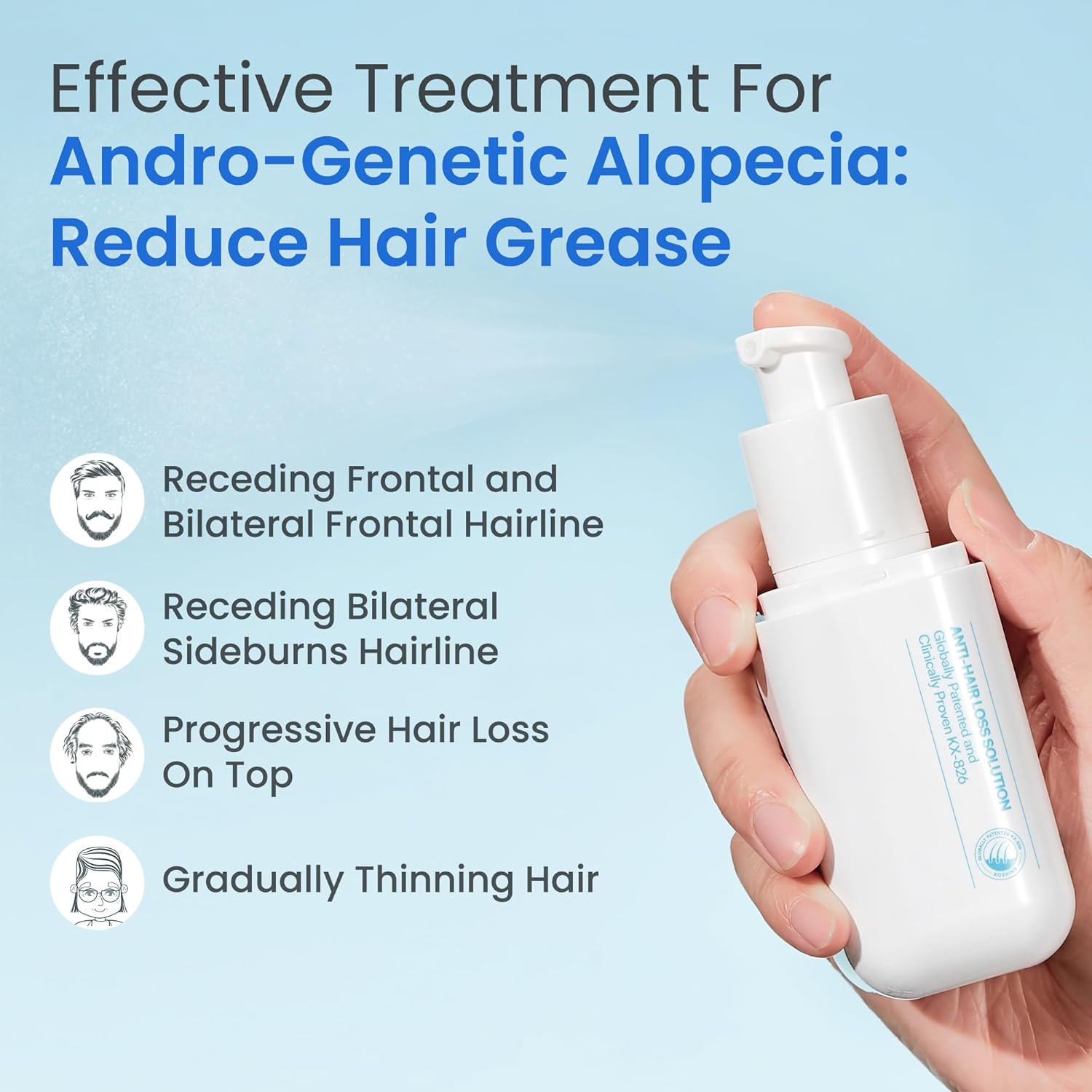 DHT Blocker Hair Growth Spray for Men and Women 150ml - Promotes Regrowth, Controls Oil - Image 3