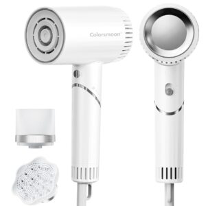 Hair Dryer, 100,000 RPM High-Speed Blow Dryers for Women & Men, Fast-Drying, 500 Million Negative Ions, Heat-Control, Low-Noise with Diffuser & Nozzle, Compact Foldable for Home Travel Use