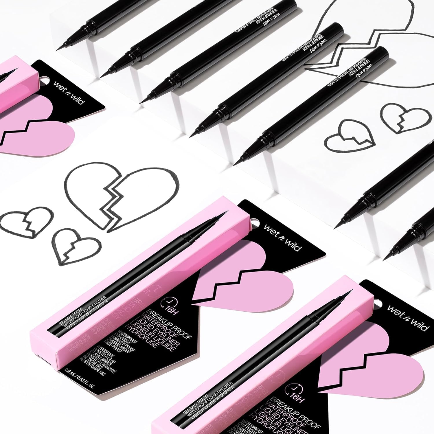 wet n wild Mega Last Breakup Proof Liquid Eyeliner - Ultra-Fine Brush, Waterproof, 16-Hour Long-Lasting Wear- Cruelty-Free & Vegan - Black - Image 16