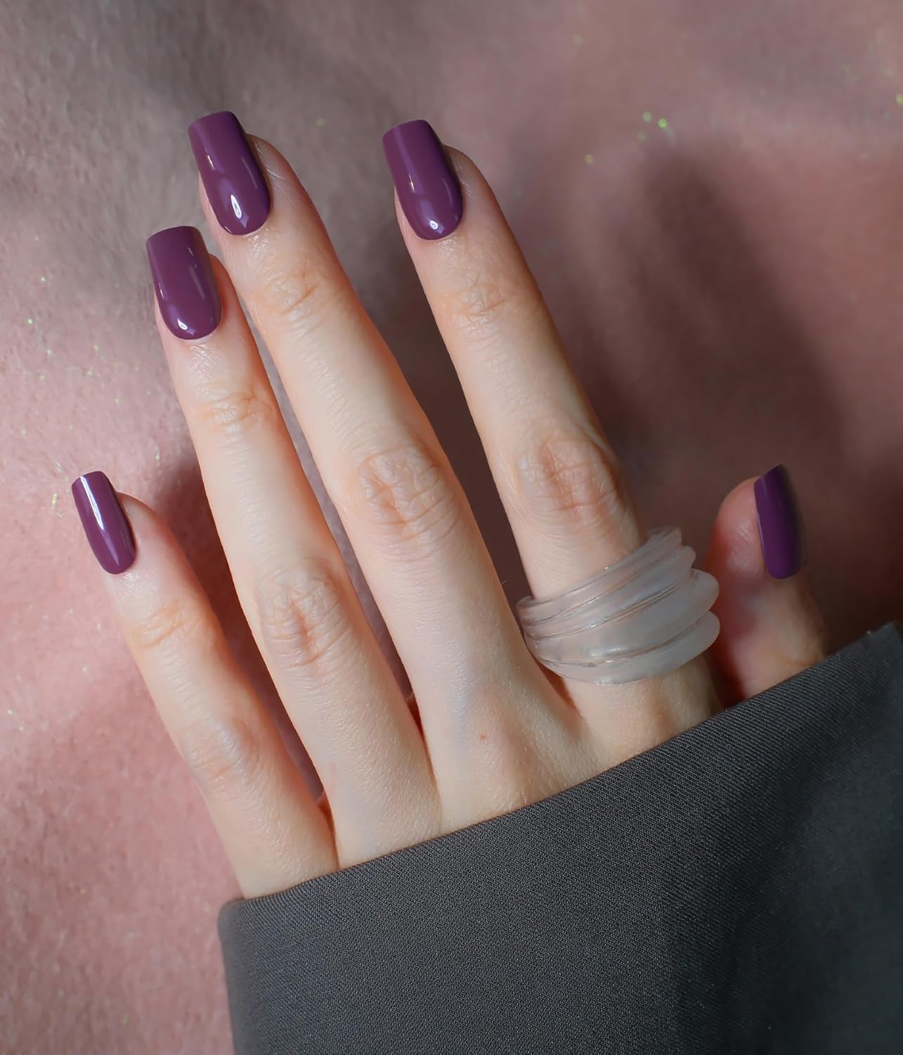 Nail Polish Strips - 22 Pcs Salon Quality Gel Nail Stickers - Long Lasting Wraps (Berry Wine Violet) - Image 5