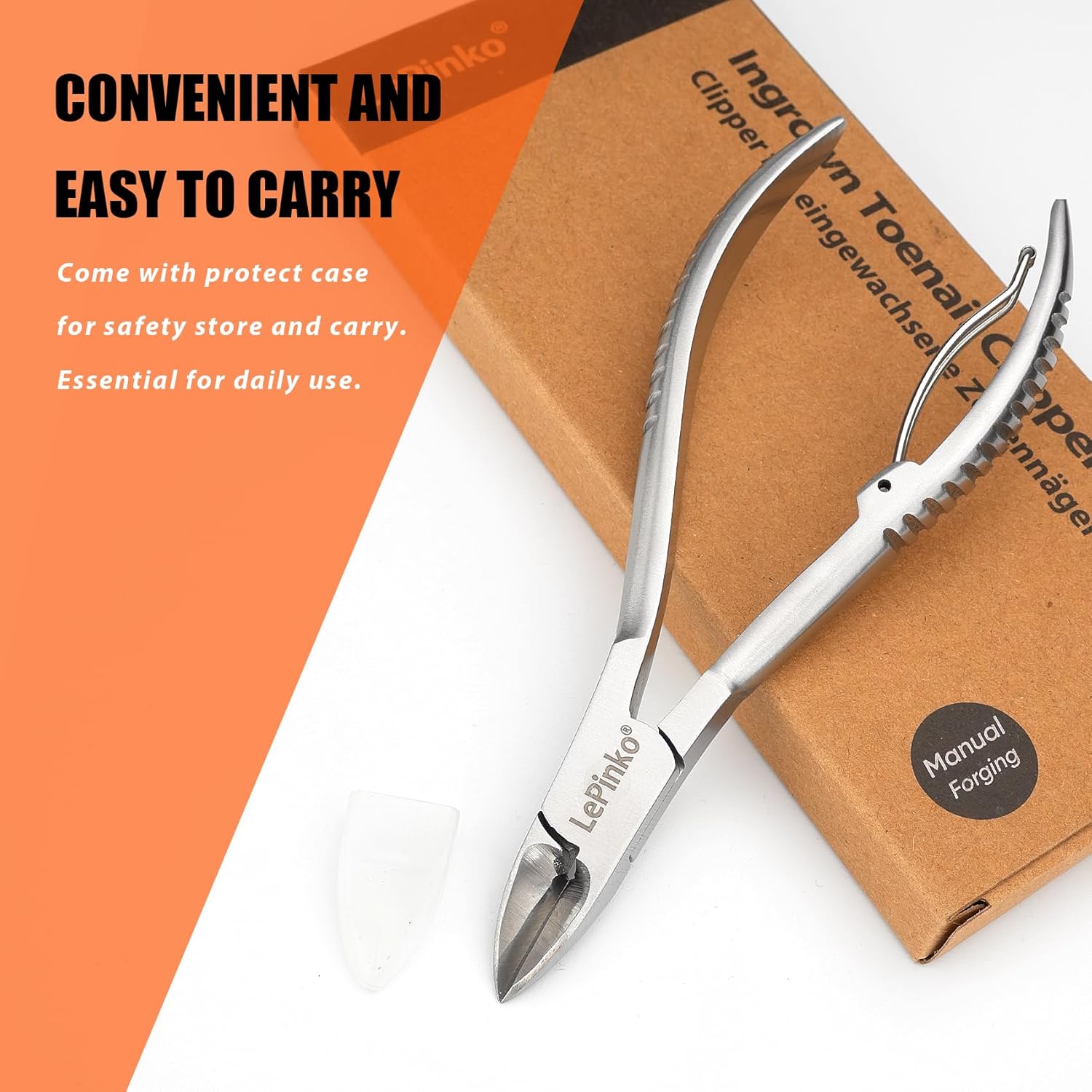 Heavy Duty Podiatrist Toenail Clippers for Thick and Ingrown Nails, Hand Forged Stainless Steel Toe Nail Clippers for Men Women Seniors - Image 7