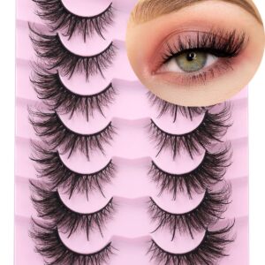 Fox Eye Lashes Wispy Faux Mink Lashes Volume Fairy Cat Eye Lashes That Look Like Extensions Spiky Fake Eyelashes Natural Look