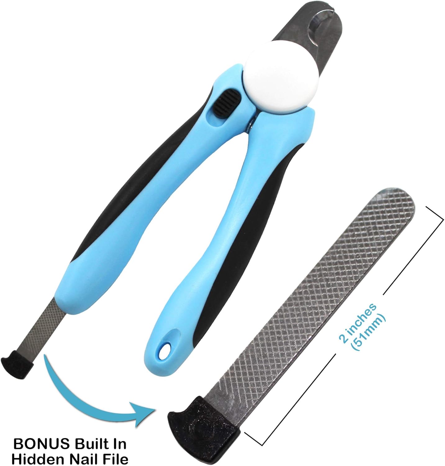 Pets First DOG NAIL CLIPPER & TRIMMER Premium Quality Pet Nail Paws Clippers & trimming tool with Safety Guard. Avoid Over-Cutting Nails +Free Nail File. Sturdy Non Slip Ergonomic Handles. Sharp Blade - Image 4