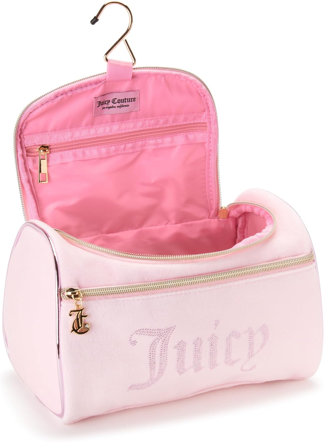 Juicy Couture Women's Cosmetics Bag - Hanging Travel Makeup and Toiletries Small Duffel Bag, Pink - Image 6