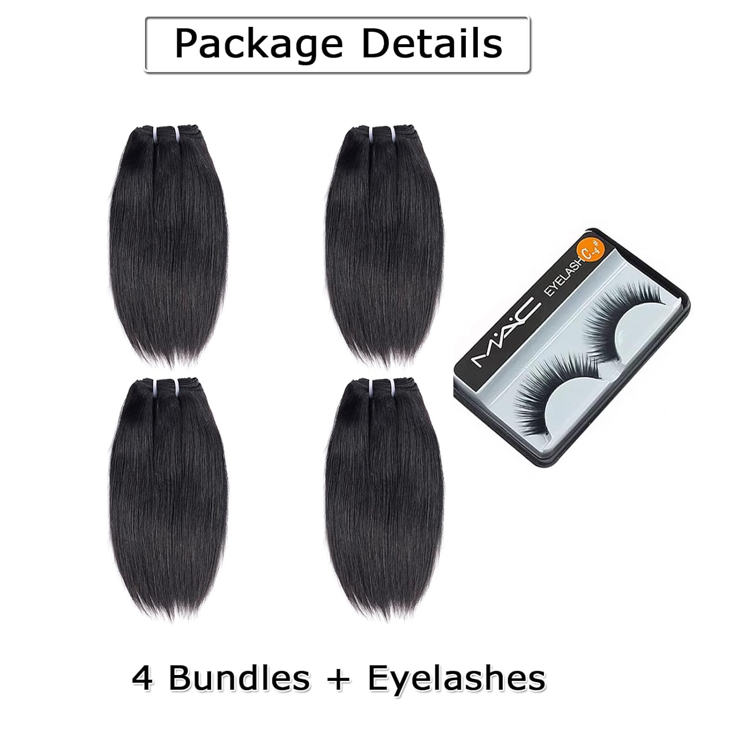 Liang Dian 10 Inch Short Human Hair Bundles Natural Color 4 Bundles 12A Brazilian Virgin Hair 100% Unprocessed Straight Human Hair(10"10"10"10") - Image 6
