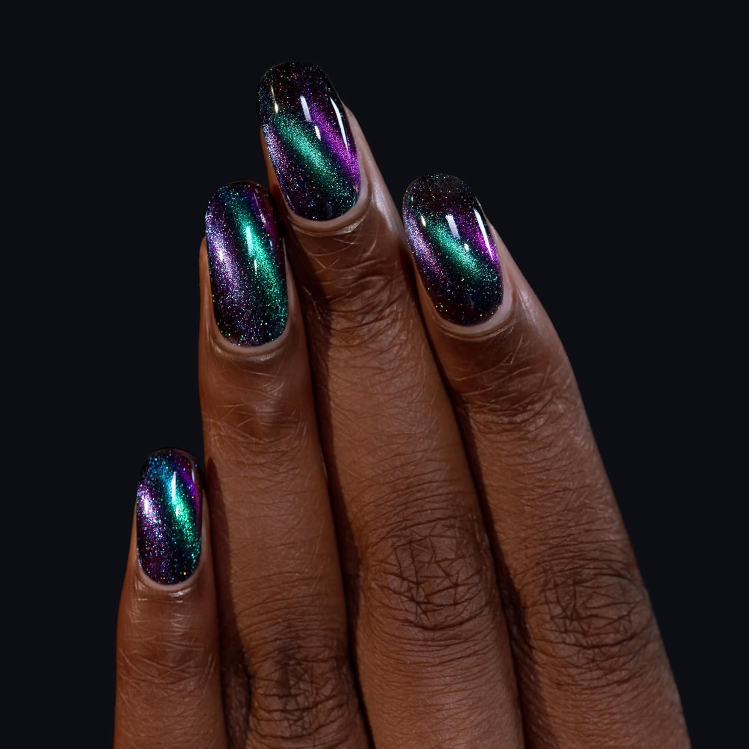 ILNP Deep Space - Teal to Purple Magnetic Holographic Nail Polish - Image 6