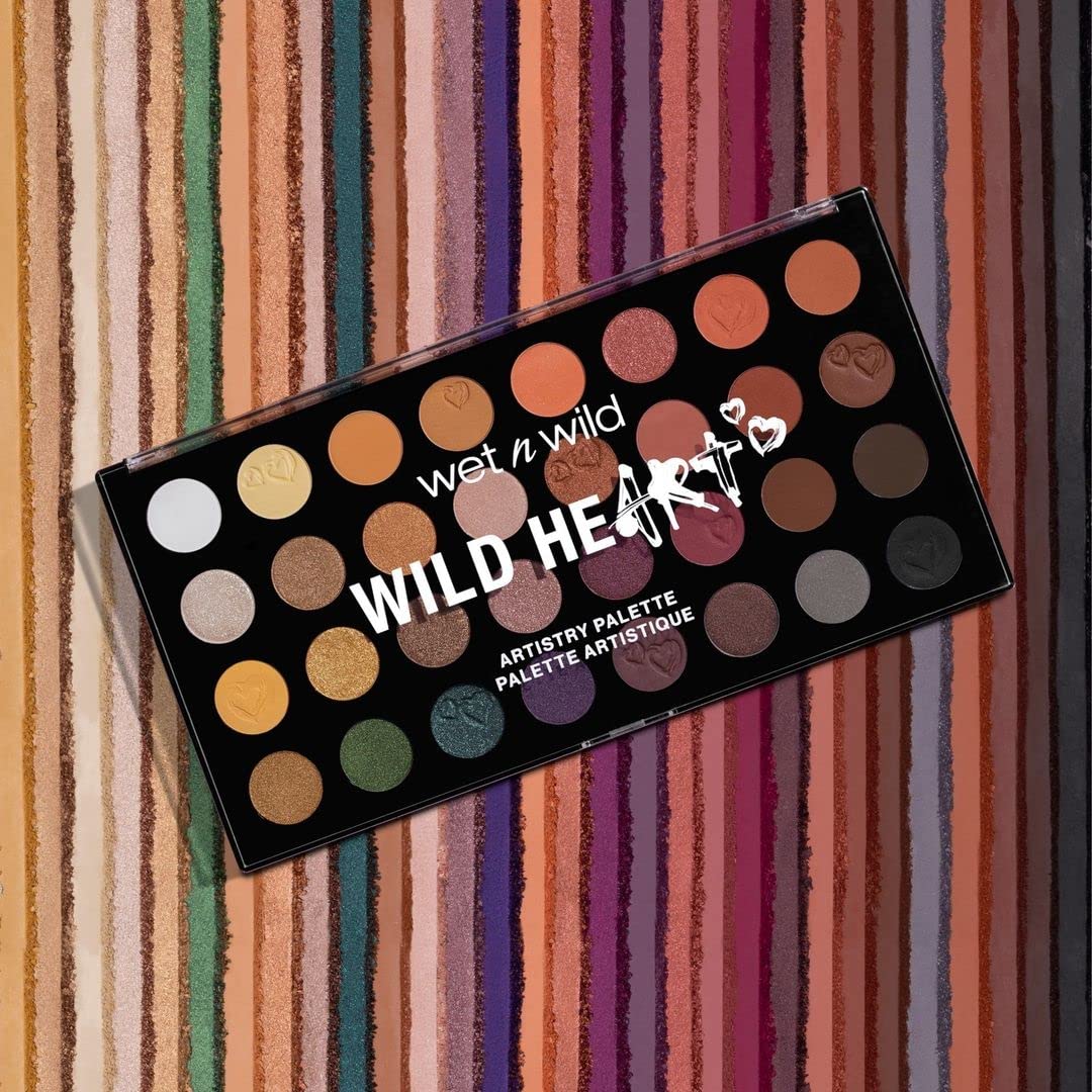 wet n wild Artistry Eyeshadow Makeup 32 Pan Palette, Highly-Pigmented Matte, Shimmer, Metallic Finishes, Long Lasting Builadble & Blendable Formula Cruelty Free & Vegan - Wild Heart - Image 6