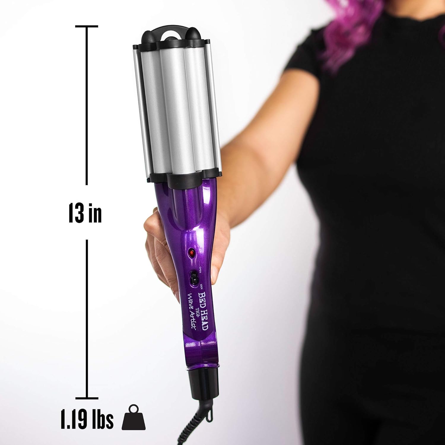 Bed Head Wave Artist Deep Waver | Combat Frizz, Get Long Lasting Results, & Add Massive Shine for Beachy Waves | With Tourmaline Ceramic Technology (Purple) - Image 6