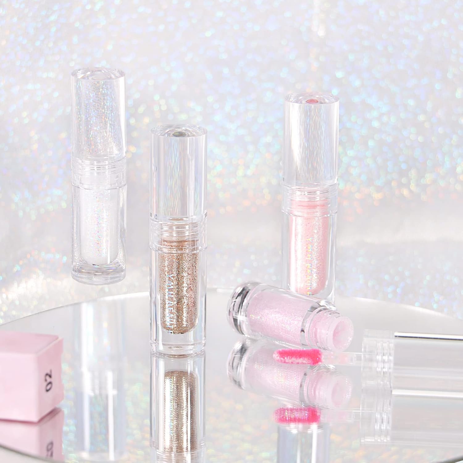Liquid Glitter Eyeshadow, Pigmented, Long Lasting, Quick Drying, Easy to Apply, Loose Glitter Glue for Eye Crystals Makeup (Transparent Flashing Colorful Sequins 01) - Image 6