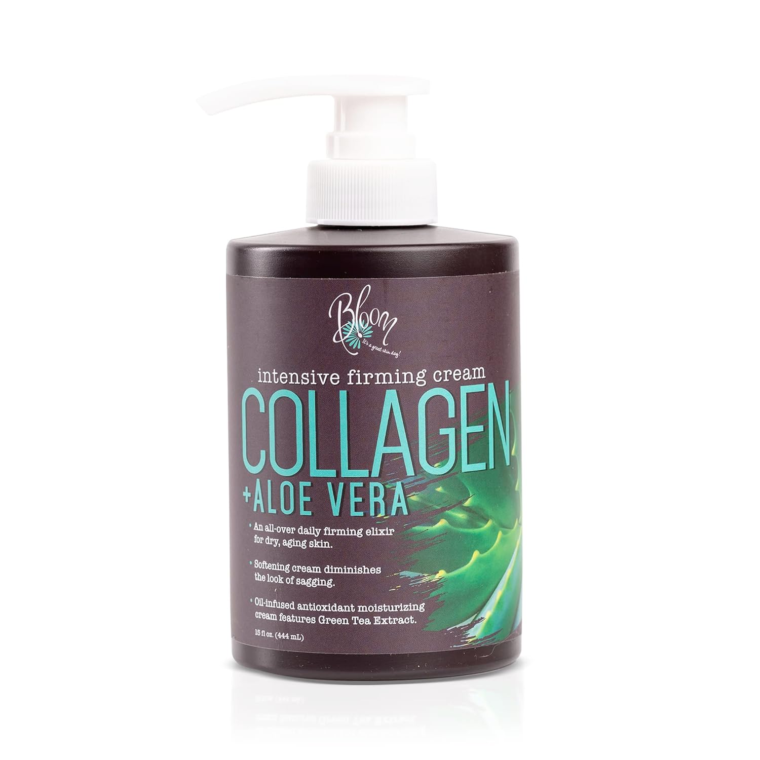 BLOOM IT'S A GREAT SKIN DAY! Collagen Cream + Aloe Vera Moisturizer Body Lotion & Face Cream | Dry Skin Rescue | Skin Tightening Cream | Skin Firming + Tightening Lotion, 15 Oz - Image 7